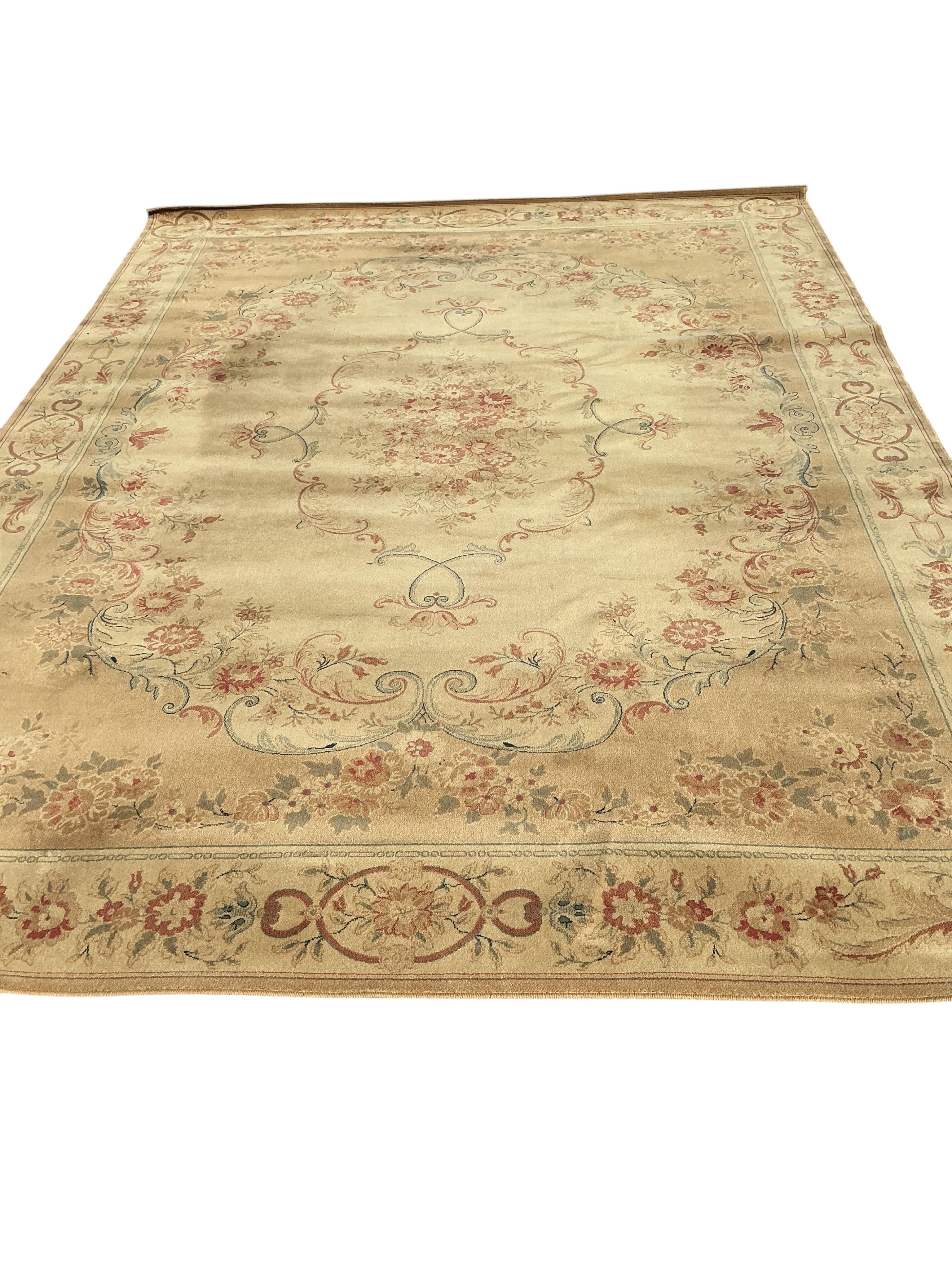 A Belgian Aubusson style wool carpet, 365 x 275cm